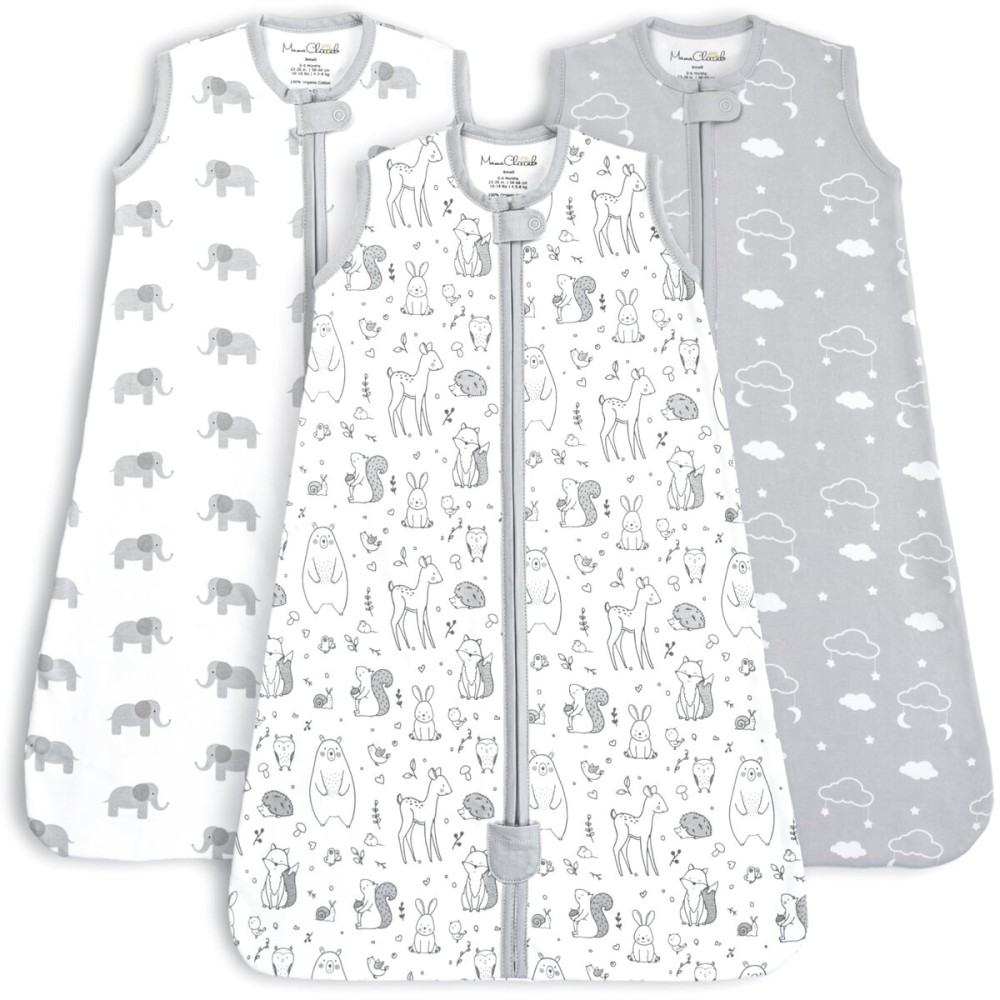 Mama Cheetah Baby Sleep Sack 0.5 TOG, Organic Cotton Baby Wearable Blanket with Two-Way Zipper, Swaddle Transition Baby Sleeping Bag for Newborn Infant Toddler Boy Girl, 18-24 Months