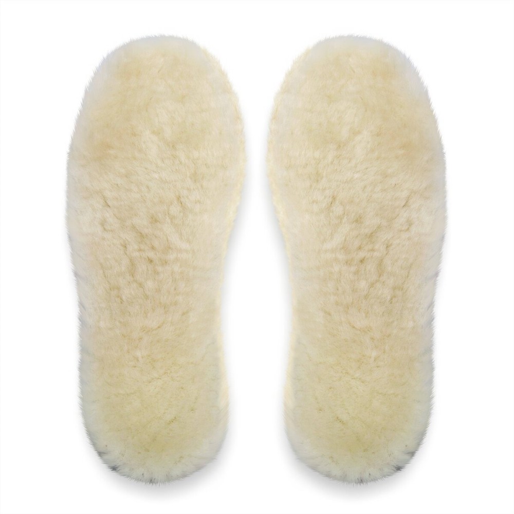 Happystep Genuine Sheepskin Insoles - Premium Lambswool and Sheepskin Top Layer, Felt Bottom for Ultimate Warmth, Comfort and Cushioning (Women 9)