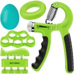 roygra Grip Strength Trainer (5 Pack), Forearm Strengthener, Hand Strengthening Devices, Hand Exercisers for Strength, Finger Strengthener, Wrist Exerciser, Baseball Climbing Calisthenics Basketball