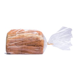 Wowfit Bread Plastic Bags, Pack of 50 Reusable Clear Bakery Storage Packaging for Homemade Loaf, Includes 50 Gold Twist Ties