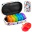 Serfeymi Weekly Travel Pill Organizer 2 Times A Day AM PM Upgraded Rainbow Pill Box 7 Day with Portable Zipper Canvas Pill Case, Medicine Organizer for Pills, Vitamins, Fish Oils - Bloom 01
