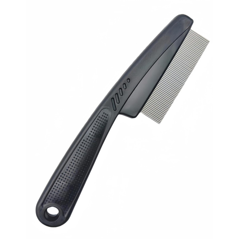 Yumflan Dandruff Comb, Stainless Steel Fine Tooth Dandruff Remover, Professional Scalp Comb Hair Comb for Kids and Adults (Black)