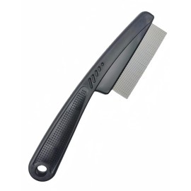 Yumflan Dandruff Comb, Stainless Steel Fine Tooth Dandruff Remover, Professional Scalp Comb Hair Comb for Kids and Adults (Black)