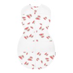 Happiest Baby Sleepea 5-Second Swaddle - 100% Organic Cotton Baby Swaddle Blanket - Doctor Designed Promotes Healthy Hip Development (Ivory Watermelons, X-Large)