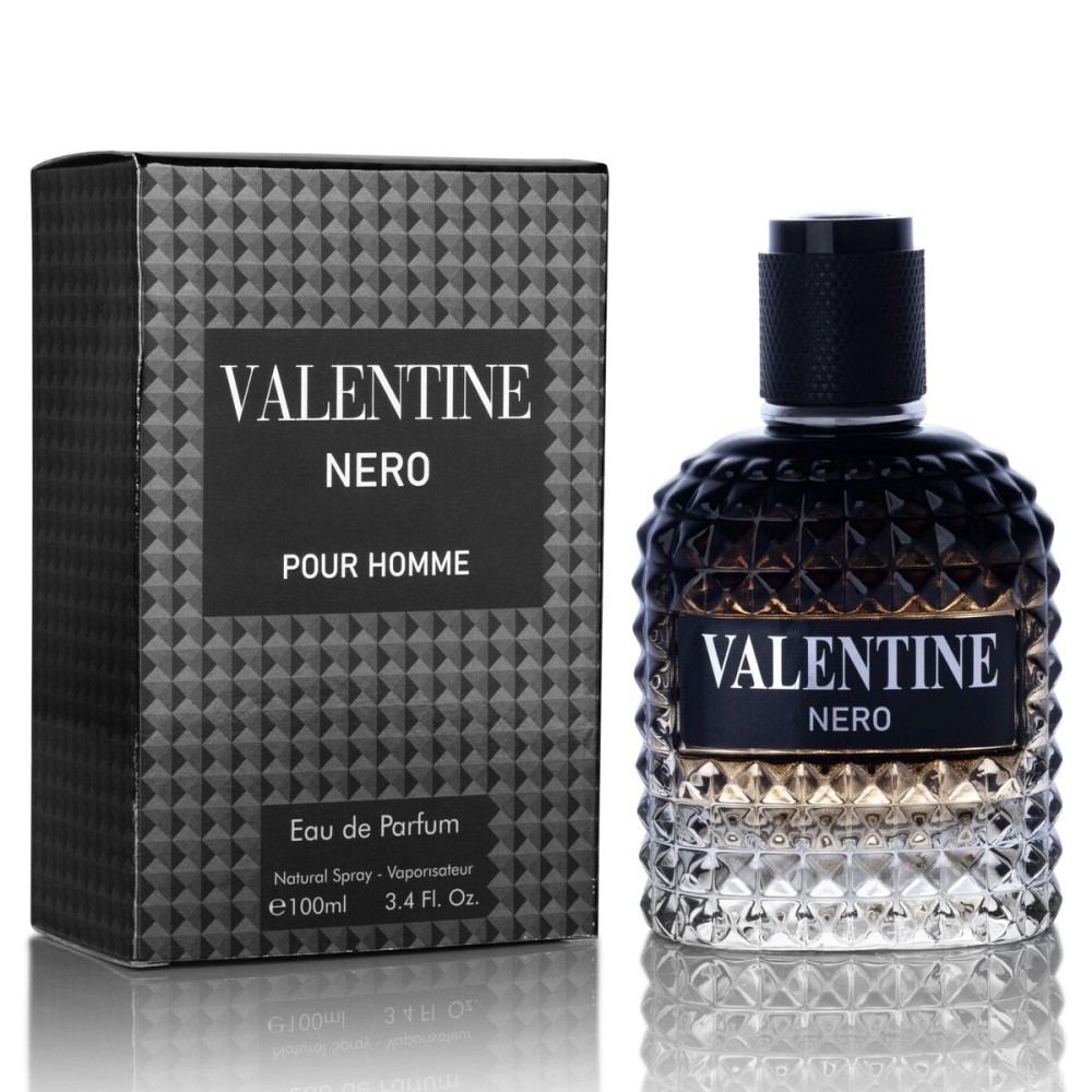 Valentine Nero for Men - Woody Aromatic Fragrance with Floral and Mineral Notes - Masculine Scent - 100ml