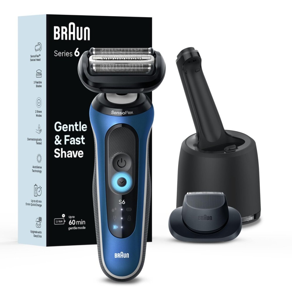 Braun Electric Shaver for Men, Series 6 6172cc, Wet & Dry Shave, Shaving Kit with SmartCare Center and Precision Trimmer, Holiday Gifts for Men