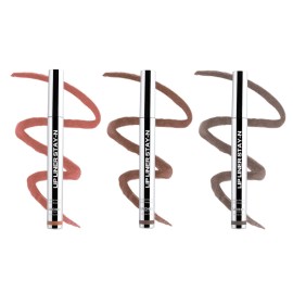 Sacheu Lip Liner STAY-N Peel Off Lip Stain - Long Lasting Waterproof Lip Tint with Hyaluronic Acid & Vitamin E - Transfer Proof Matte Finish, Vegan & Cruelty-Free (Deep Bundle)