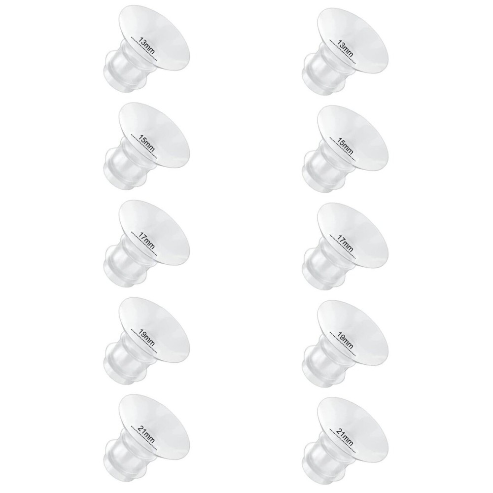 Flange Inserts 13/15/17/19/21mm 10PC Compatible with Momcozy S12 pro/S9 pro/S9/S10/S12/Medela/TSRETE/Spectra/Bellababy etc 24mm Wearable Breast Pump, Reduce 24mm Tunnel Down to Correct Size