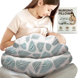 PILLANI Nursing Pillow for Breastfeeding, Breast Feeding Must Haves, Baby Pillow, Breast Feeding Pillow for Mom & Baby, Removable Cotton Cover, Adjustable Waist Strap, Breastfeeding Essentials Newborn