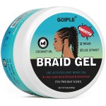 Braid & Loc Gel Good for Twist, Locs, Braids, Edge No Flake Extra Hold High Shine Braiding Gel & Edge Control Long Lasting for Locks, Cornrows Smooths & Tames Frizz 8.8oz (Tea Tree)