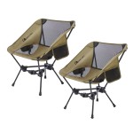 MOON LENCE 2 Pack Portable Camping Chairs Backpacking Chair - The 4th Generation Ultralight Folding Chair - Compact, Lightweight Foldable Chairs for Hiking Mountaineering, Beach