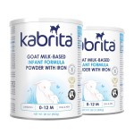 Kabrita Goat Milk-Based Infant Formula Powder with Iron, DHA, ARA & Prebiotics, for Infants 0-12 Months, Non-GMO, 28 oz (Pack of 2)