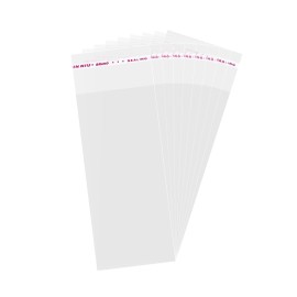 Brandon-super 200 Pack Sealing Cellophane Bags - Clear Cookie Bags Resealable, Self Adhesive for Packaging Gifts, Cookies - Candy Bags, Jewelry Bags, Sample Bags - 4X9 Inch