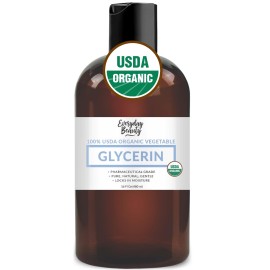 100% Organic Glycerin - USDA Certified - Perfect for DIY Beauty Products, Crafts, and Formulations - Derived From Coconut - Skin and Hair Moisturizer for Deep Hydration - 16 Fl Oz - By Everyday Beauty