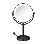 Conair Lighted Makeup Mirror, Double-Sided LED Vanity Mirror with 1X/10X Magnification, 3 Light Settings, 3 Modes, 360 Rotation, Matte Black Finish