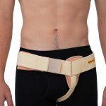 URIEL Left Side Hernia Belts for Men - Inguinal Hernia Belt for Men, Pre and Post Surgery Truss, Size XXL, Cream (49.5-54 Inches)