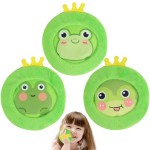 Hilph Kids Ice Packs for Boo Boos, Reuable Kids Hot Cold Packs with Cover and Handheld Straps for Pain Relief, Toddler Animal Ice Packs for Bumps, Swelling, Wisdom Teeth (3 Frogs)
