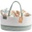 DECOMOMO Baby Caddy Organizer, Diaper Caddy Basket, Baskets for Baby Shower Gifts (Sage Green & White, Extra Large)