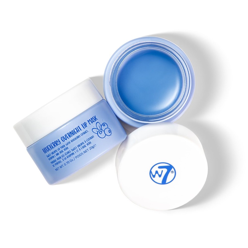 W7 Sweet Dreams Blueberry Lip Mask - Vitamin E, Aloe Vera and Grape Seed Oil - For Hydrated, Full Looking & Irresistible Lips - 0.67 Fl Oz