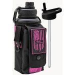 Iron Infidel Battle Bottle - 32 Oz Insulated Water Bottle with Straw Lid & Chug Cap, Stainless Steel Metal Flask Includes Rugged, Removable Sleeve for Keys, Wallet, & Phone (Valkyrie 1 Liter)