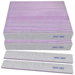 Nail Files (50 Pack), 100/180 Grit Emery Boards Nail File for Natural Nails and Acrylic Nails, Double Sided Emory Boards limas para unas acrilicas Profesional Fingernail Filer Reusable Manicure Gray