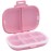 8 Compartments Travel Pill Organizer, Daily Pill Case Small Pill Box for Pocket Purse, Portable Pill Container Medicine Vitamin Organizer (Pink)