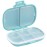 8 Compartments Travel Pill Organizer, Daily Pill Case Small Pill Box for Pocket Purse, Portable Pill Container Medicine Vitamin Organizer (Blue)