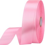 1 inches 50 Yard Pink Satin Ribbon for Gift Wrapping, Wedding, Crafts, Christmas,Easter, Floral, Hair, Invitation Decorations and More