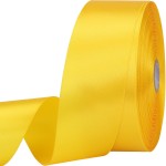 1-1/2 inches 50 Yard Yellow Satin Ribbon for Gift Wrapping, Wedding, Crafts, Christmas,Easter, Floral, Hair, Invitation Decorations and More