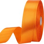 1 inches 50 Yard Orange Satin Ribbon for Gift Wrapping, Wedding, Crafts, Christmas,Easter, Floral, Hair, Invitation Decorations and More