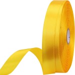 5/8 inches 50 Yard Yellow Satin Ribbon for Gift Wrapping, Wedding, Crafts, Christmas,Easter, Floral, Hair, Invitation Decorations and More
