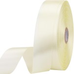 1 inches 50 Yard Rice White Satin Ribbon for Gift Wrapping, Wedding, Crafts, Christmas,Easter, Floral, Hair, Invitation Decorations and More