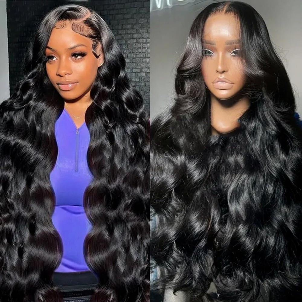 Tiwugi Body Wave Frontal Wigs Human Hair for Women 13x4 HD Lace Front Wigs Human Hair Pre Plucked Body Wave Glueless Human Hair Wigs 180% Density 32 Inch