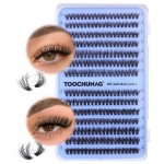 Lash Clusters 30D+40D Wispy Eyelash Clusters D Curl Individual Lashes 9-15mm Cluster Eyelash?Extensions 280pcs False Mink Eyelashes DIY Flat Lash Extension by TOOCHUNAG