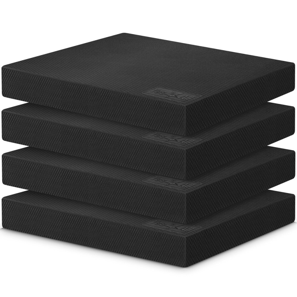 Yes4All Balance Pad, Nonslip TPE Foam Balance Pad with Upgraded Sizes - L, XL, XXL Balance Mat for Fitness, Yoga & Stability Training - Multicolor Options - Black, L