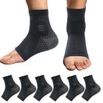 3Pairs Neuropathy Socks - Soothe Relief Compression Socks 20-30 mmHg - Comprex Ankle Sleeves for Arch Support, Achilles Tendonitis, and Foot Pain Relief (Medium, Black)