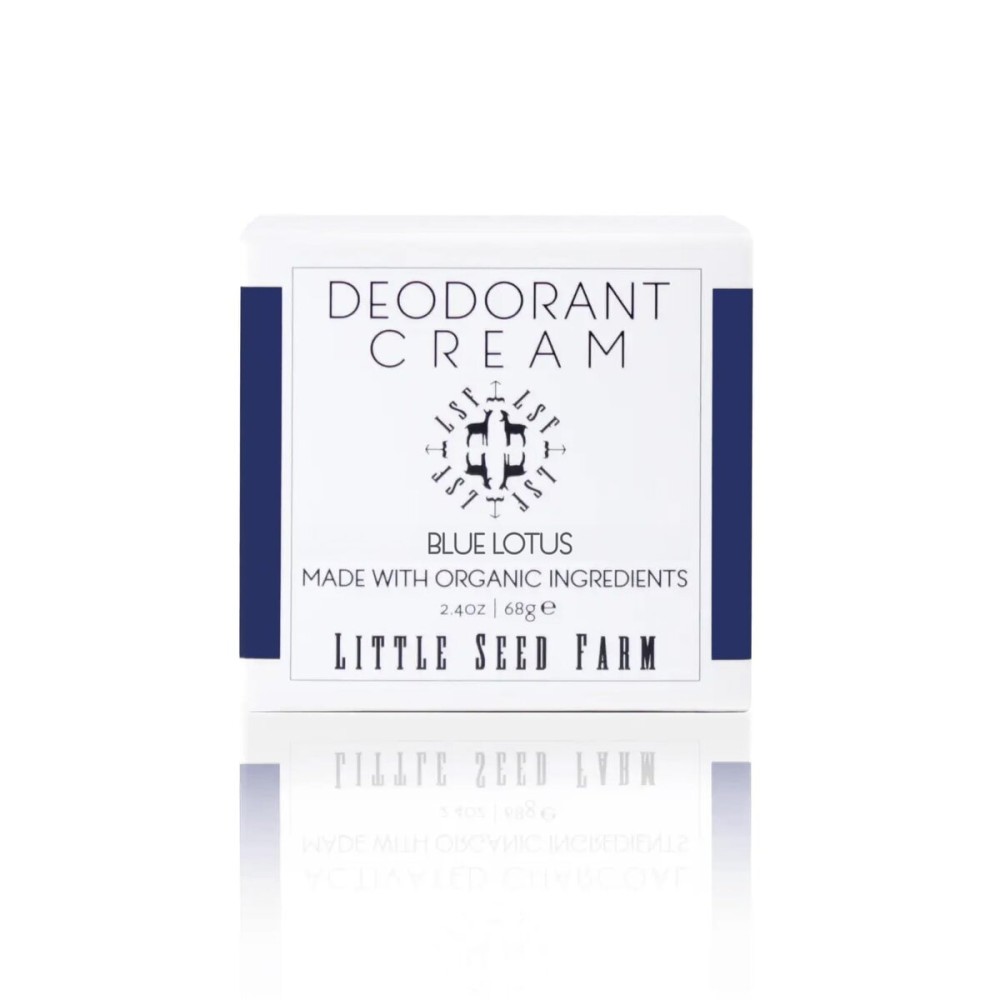 Little Seed Farm All Natural Deodorant Cream - Blue Lotus - Aluminum Free Deodorant for Women or Men, Net Wt. 2.4oz | 68g