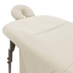 LONDON LINENS Pack of 2 Soft Microfiber Massage Table Sheets 3 Piece Set - Includes Massage Table Cover, Massage Fitted Sheet, and Massage Face Rest Cover (Cream)