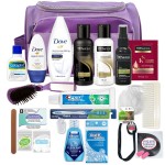 Convenience Kits International Womens Super Premium 31 PC Travel Kit Featuring: Ensemble of Travel-Size Hair Care Products Plus Face, Body, Oral Care, Travel Essentials in Large Purple Toiletry Bag