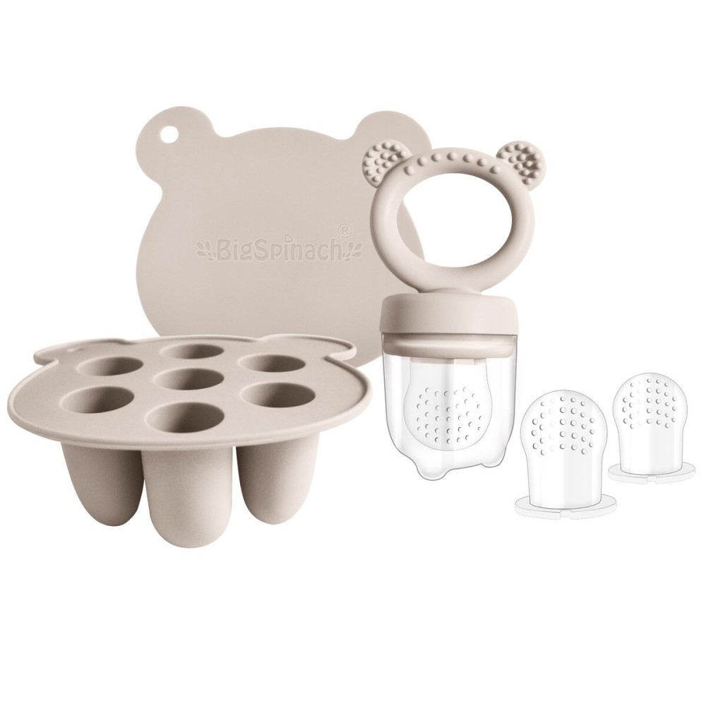BIGSPINACH Frozen Breastmilk Teether & Forage Feeder Set Frozen Breastmilk Teether Tray