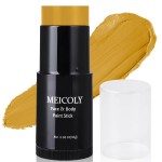 MEICOLY Yellow Face Body Paint Stick(1.06 Oz),Sally Makeup Dress Face Paint,Scarecrow Body Paint Stick,Sweatproof Waterproof Ginger Tan Face Paint for Halloween Special Effects SFX Cosplay