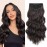Fliace Clip in Hair Extensions, 6 PCS 1 6 Inch Hair Extensions Clip Ins, Dark Brown Long Wavy Hairpieces(16inch, 6pcs, Dark Brown)