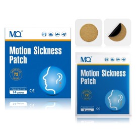 MQ 84ct Motion Sickness Patches Non Drowsy, Sea Sickness Patches for Cruise Travel Essentials, Waterproof Patch Behind Ear for Car Airplane Altitude Sickness, Long Last 72H