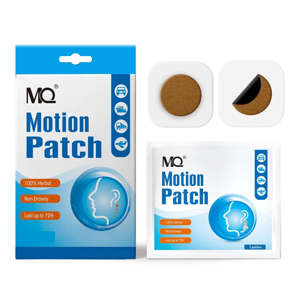 MQ Motion Sickness Patch,60 Count, Sea Sickness Patches Behind Ear for Cruise Ship Travel, Waterproof Car Sickness Patches Fast Acting & Long Last 72H