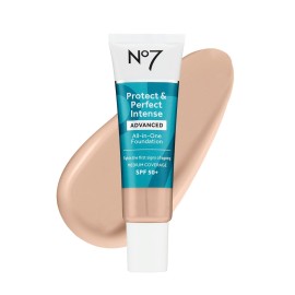 No7 Protect & Perfect Advanced All In One Foundation - Birch - Age Defying Foundation Makeup with SPF 50 - Makeup Base Cream Helps to Reduces Redness & Blurs Visible Pores (30ml)