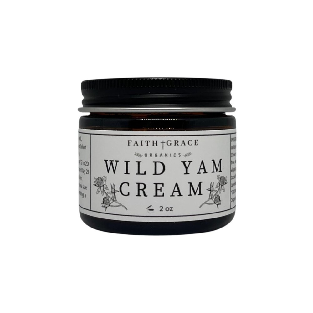 Faith and Grace Organics Organic Enriched Wild Yam Cream, All Natural Made in the USA