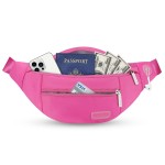MAXTOP Fanny Packs for Women Rose Red Belt Bag with 4 Zipper Pockets, Fashion Waist Pack Crossbody Bag with Adjustable Belt for Traveling Running Shopping Hiking Cycling