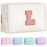 TOPEAST Personalized Birthday Gifts for Women, Preppy Patch Makeup Bag, Chenille Letter Pouch Cosmetic Bag, Travel Organizer, Gifts for Friends Cute Stuff for Women (Pearly White L)