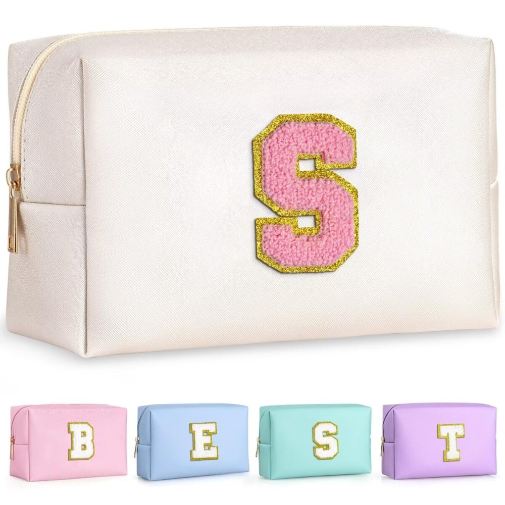 TOPEAST Sister Birthday Gifts for Sister, Birthday Gifts for Sister Women Small Makeup Bag White Makeup Pouch Cosmetic Bags for Women (Pearly White S)