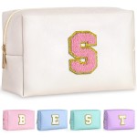 TOPEAST Sister Birthday Gifts for Sister, Birthday Gifts for Sister Women Small Makeup Bag White Makeup Pouch Cosmetic Bags for Women (Pearly White S)